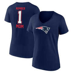 New England Patriots Women's Mother's Day V-Neck T-Shirt - Navy T-shirts