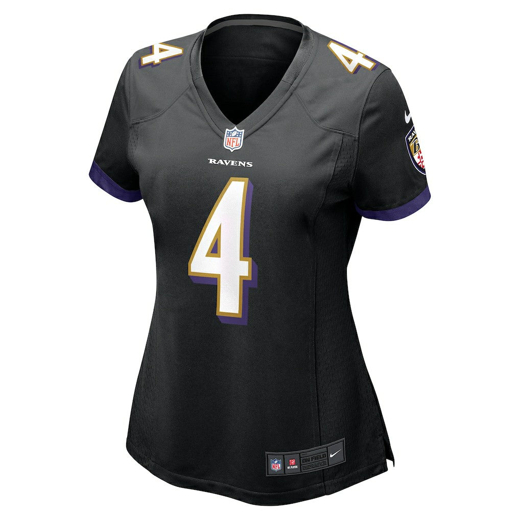 Zay Flowers Baltimore Ravens Women's Alternate Game Jersey - Black Jerseys
