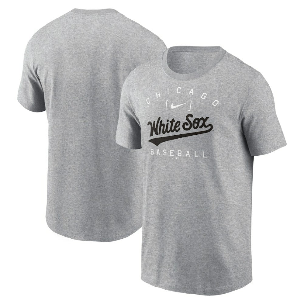 Chicago White Sox Nike Home Team Athletic Arch T-Shirt - Heather Gray T-shirts