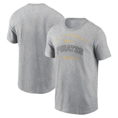 Pittsburgh Pirates Nike Home Team Athletic Arch T-Shirt - Heather Gray T-shirts