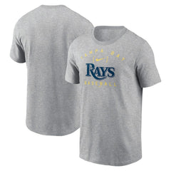 Tampa Bay Rays Nike Home Team Athletic Arch T-Shirt - Heather Gray T-shirts
