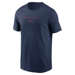 Minnesota Twins Nike Large Logo Back Stack T-Shirt - Navy T-shirts