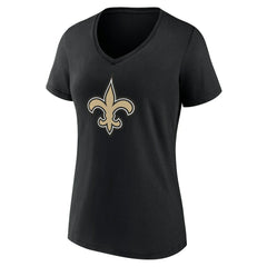 New Orleans Saints Women's Mother's Day V-Neck T-Shirt - Black T-shirts