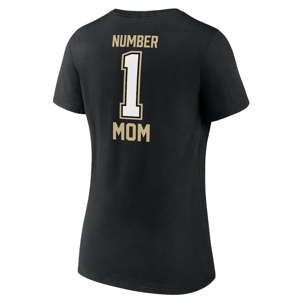 New Orleans Saints Women's Mother's Day V-Neck T-Shirt - Black T-shirts