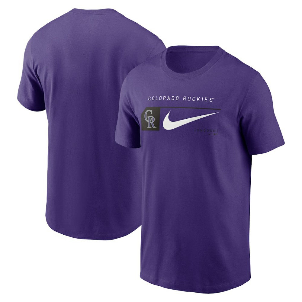 Colorado Rockies Nike Team Swoosh Lockup T-Shirt - Purple T-shirts