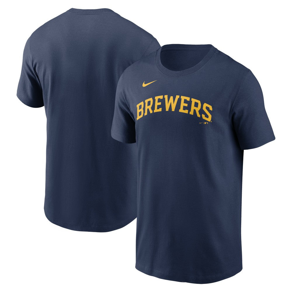 Milwaukee Brewers Nike Fuse Wordmark T-Shirt - Navy T-shirts