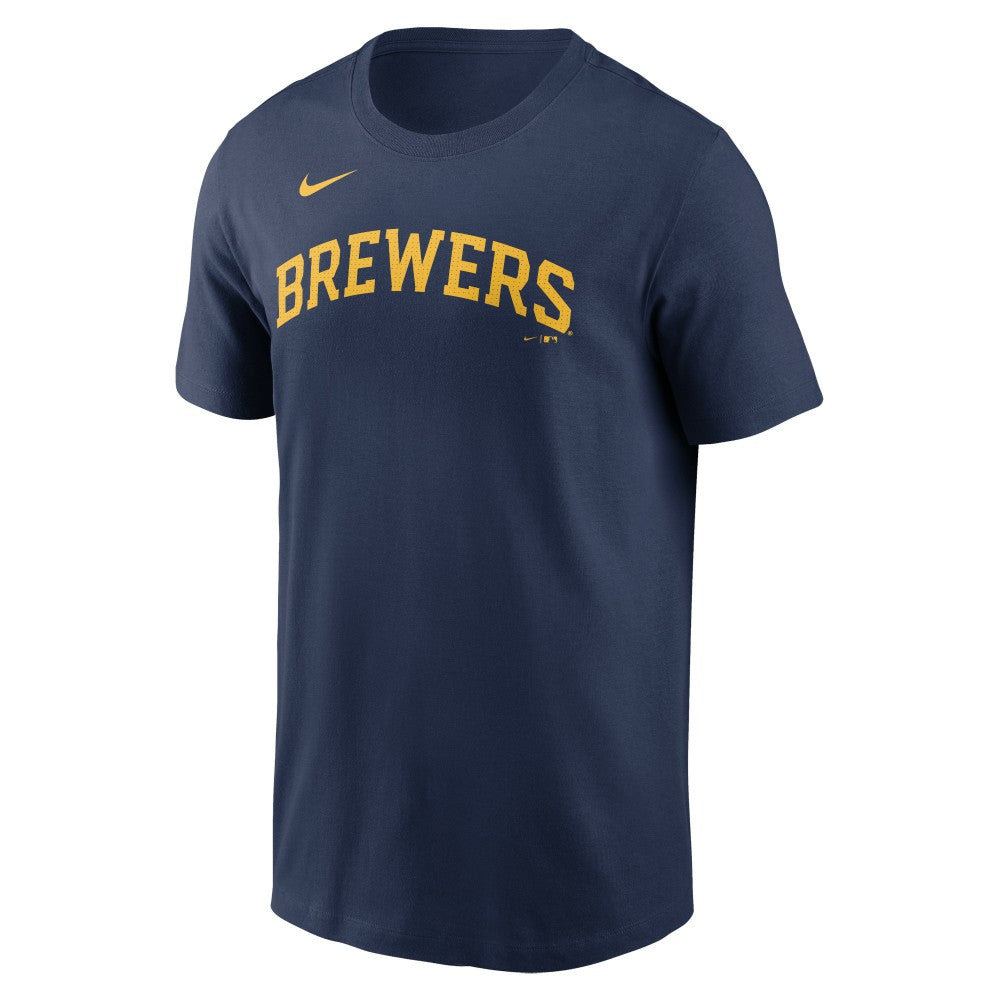 Milwaukee Brewers Nike Fuse Wordmark T-Shirt - Navy T-shirts