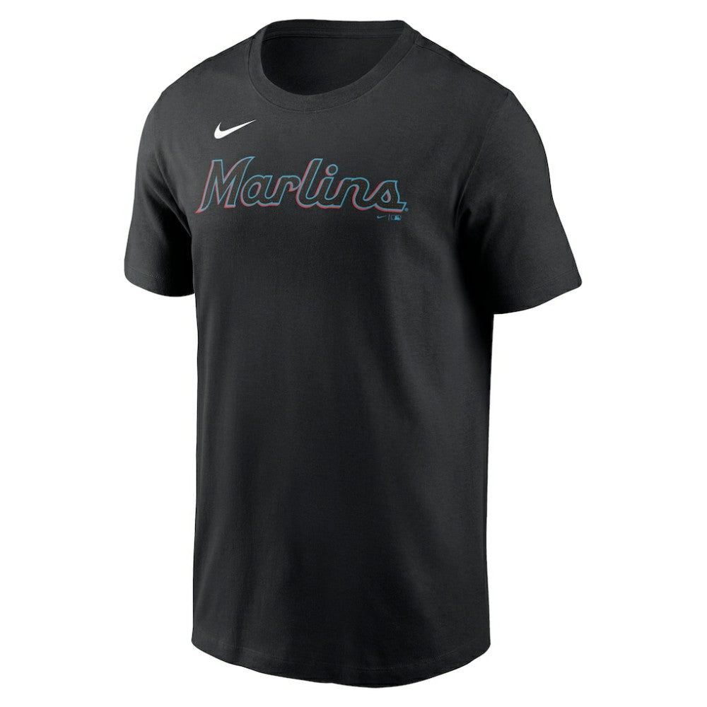 Miami Marlins Nike Fuse Wordmark T-Shirt - Black T-shirts