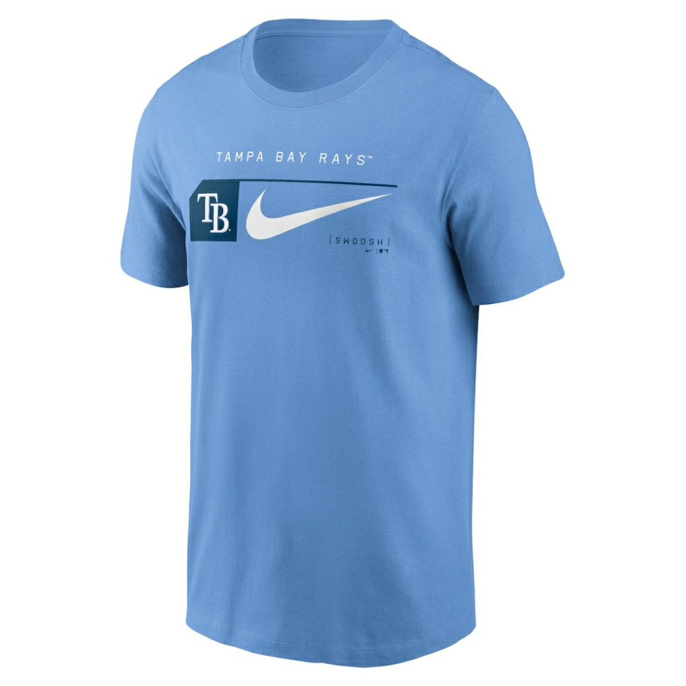 Tampa Bay Rays Nike Team Swoosh Lockup T-Shirt - Light Blue T-shirts