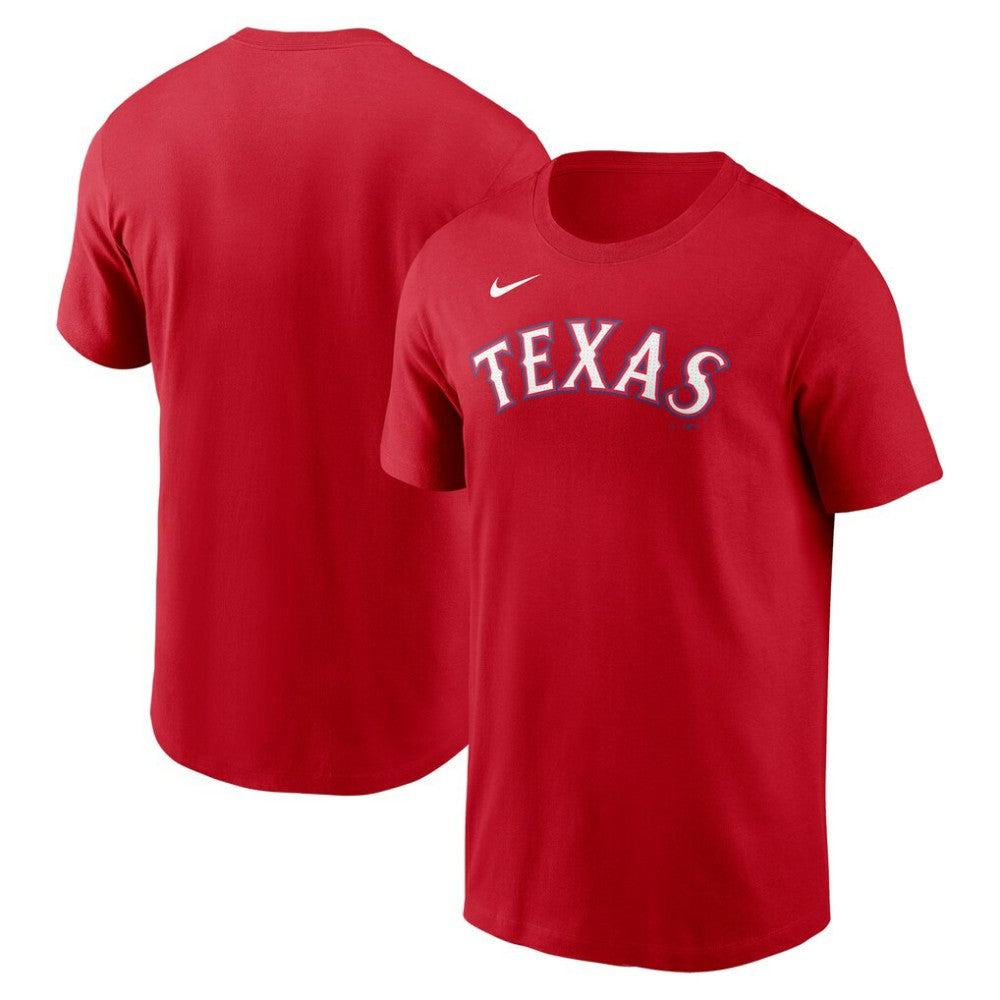 Texas Rangers Nike Fuse Wordmark T-Shirt - Red T-shirts