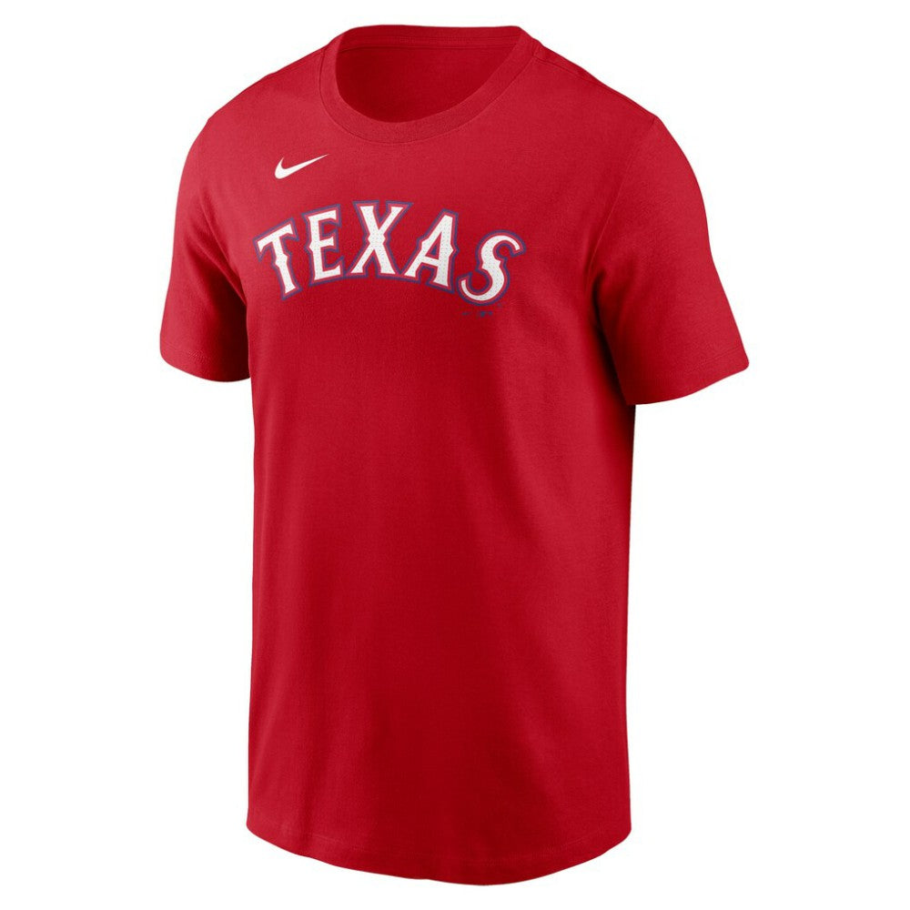 Texas Rangers Nike Fuse Wordmark T-Shirt - Red T-shirts