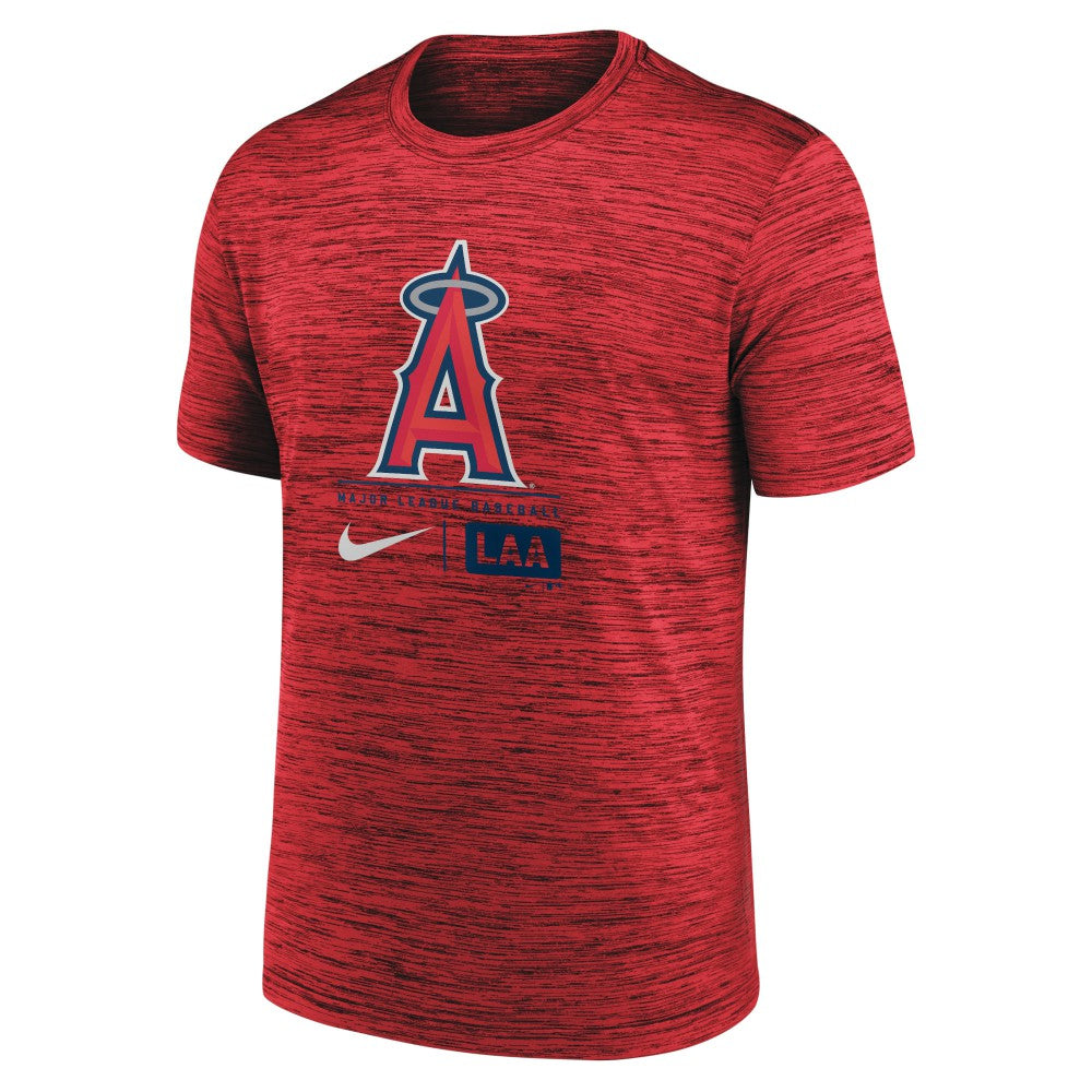 Los Angeles Angels Nike Large Logo Velocity T-Shirt - Red T-shirts