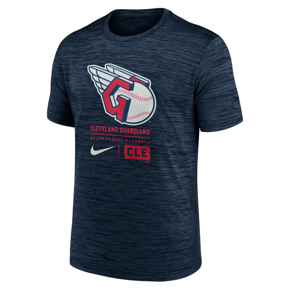 Cleveland Guardians Nike Large Logo Velocity T-Shirt - Navy T-shirts