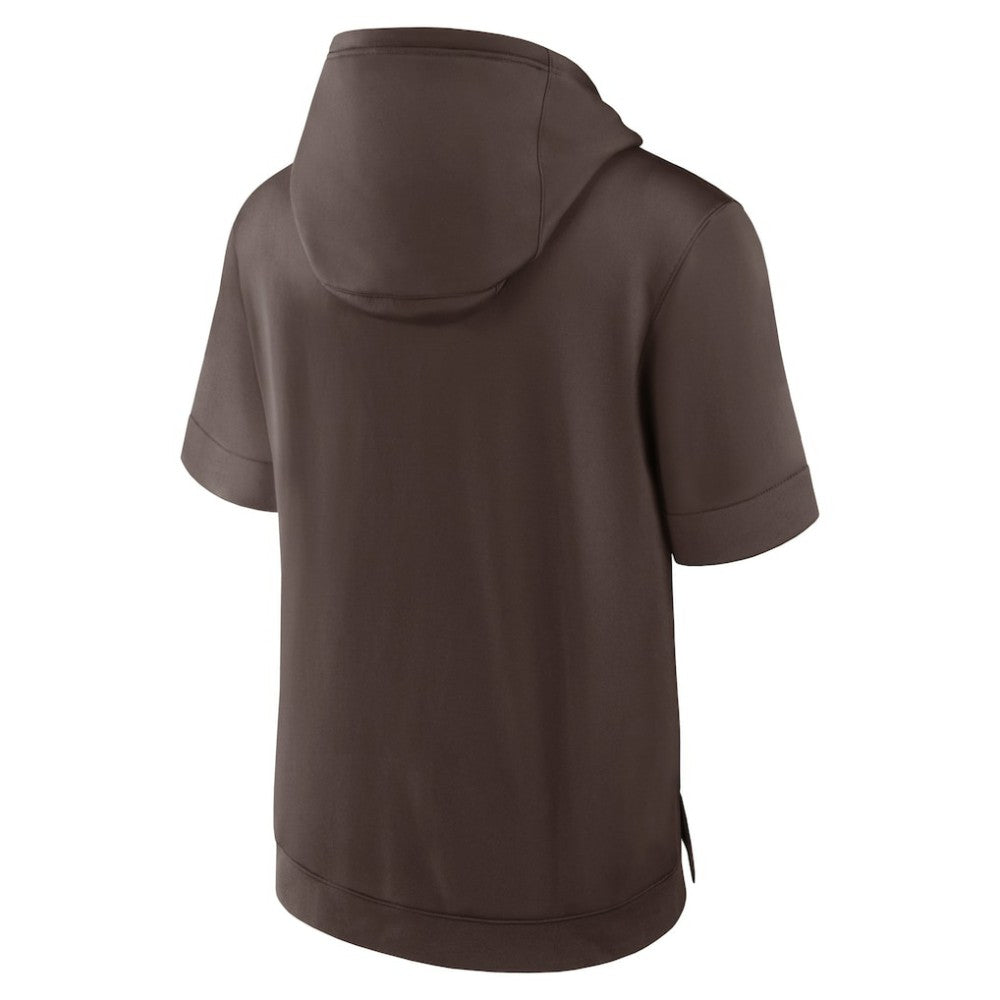 San Diego Padres Nike Tri Code Lockup Short Sleeve Pullover Hoodie - Brown Hoodies