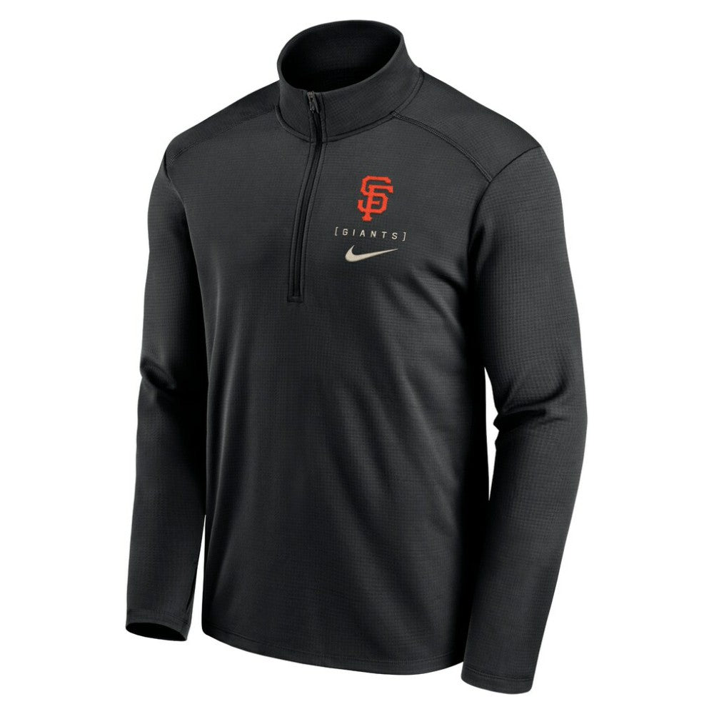 San Francisco Giants Nike Franchise Logo Pacer Performance Half-Zip Top - Black Tops