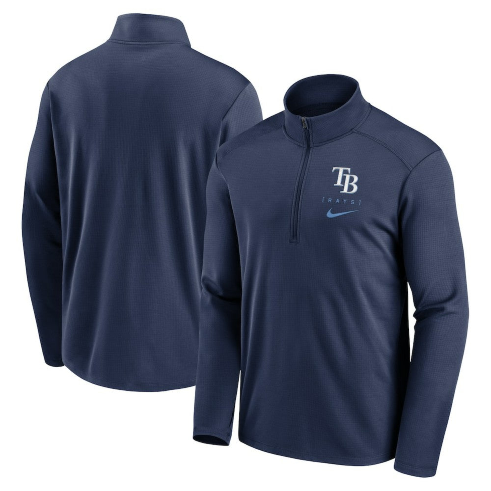 Tampa Bay Rays Nike Franchise Logo Pacer Performance Half-Zip Top - Navy Tops