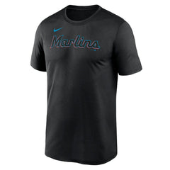 Miami Marlins Nike Legend Fuse Wordmark T-Shirt  - Black T-shirts