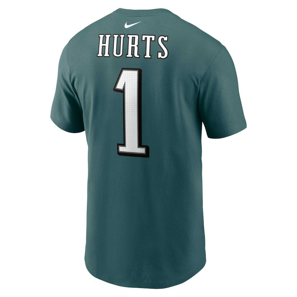 Jalen Hurts Philadelphia Eagles Player Name & Number T-Shirt - Midnight Green T-shirts