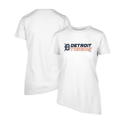 Detroit Tigers Levelwear Women's Birch Chase T-Shirt - White T-shirts