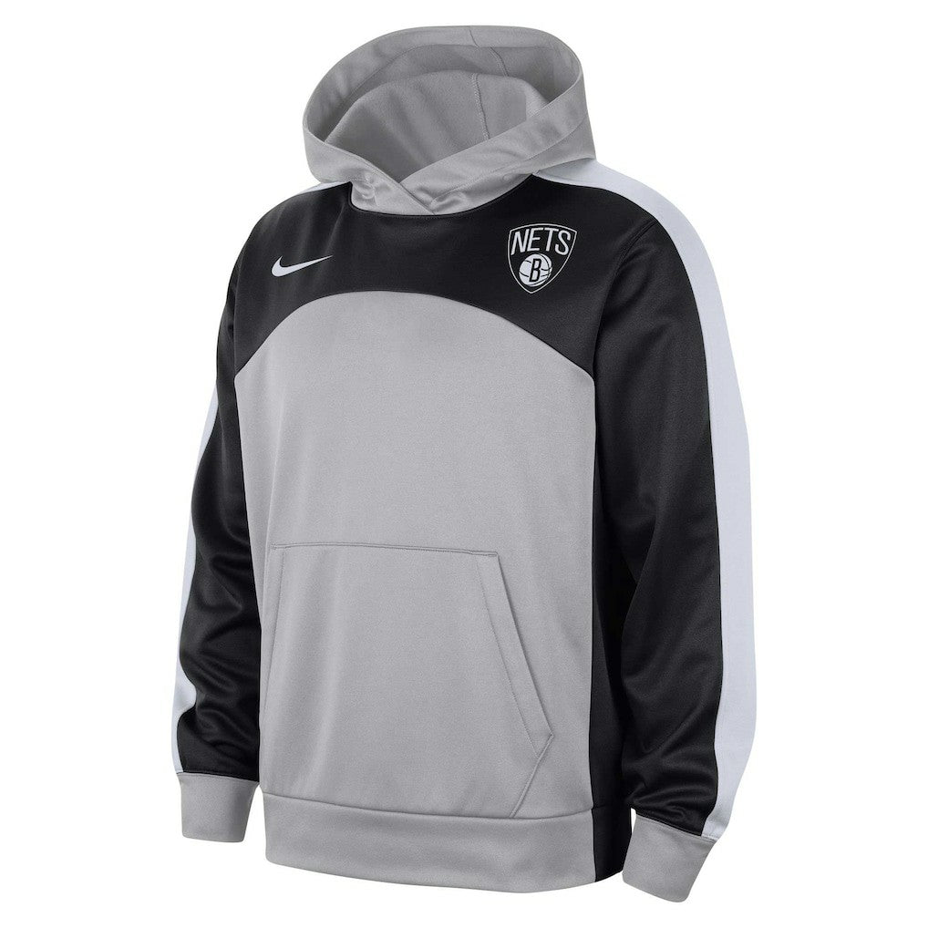Brooklyn Nets Authentic Starting Five Force Performance Pullover Hoodie Silver/Black - Nike