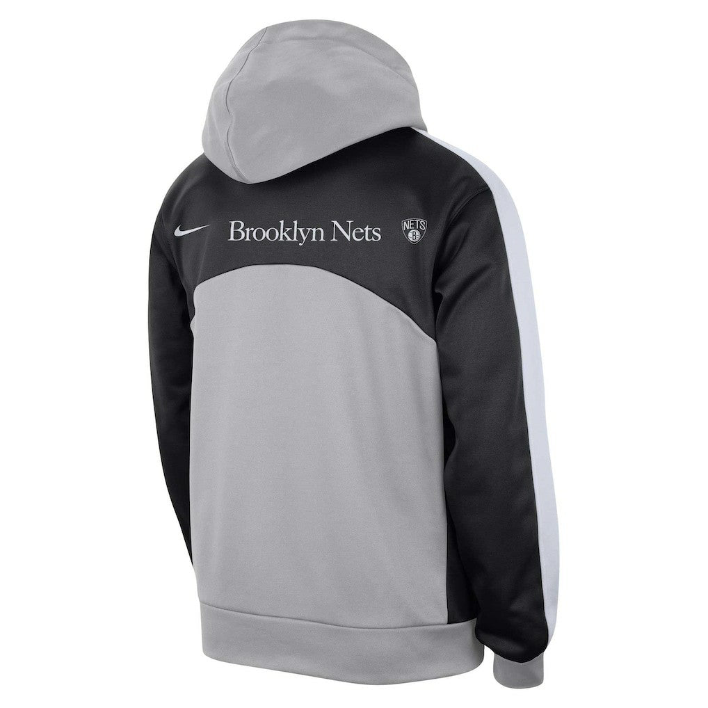Brooklyn Nets Authentic Starting Five Force Performance Pullover Hoodie Silver/Black - Nike