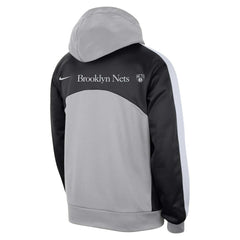 Brooklyn Nets Authentic Starting Five Force Performance Pullover Hoodie Silver/Black - Nike