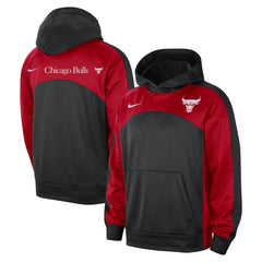 Chicago Bulls Authentic Starting Five Force Performance Pullover Hoodie Black/Red - Nike