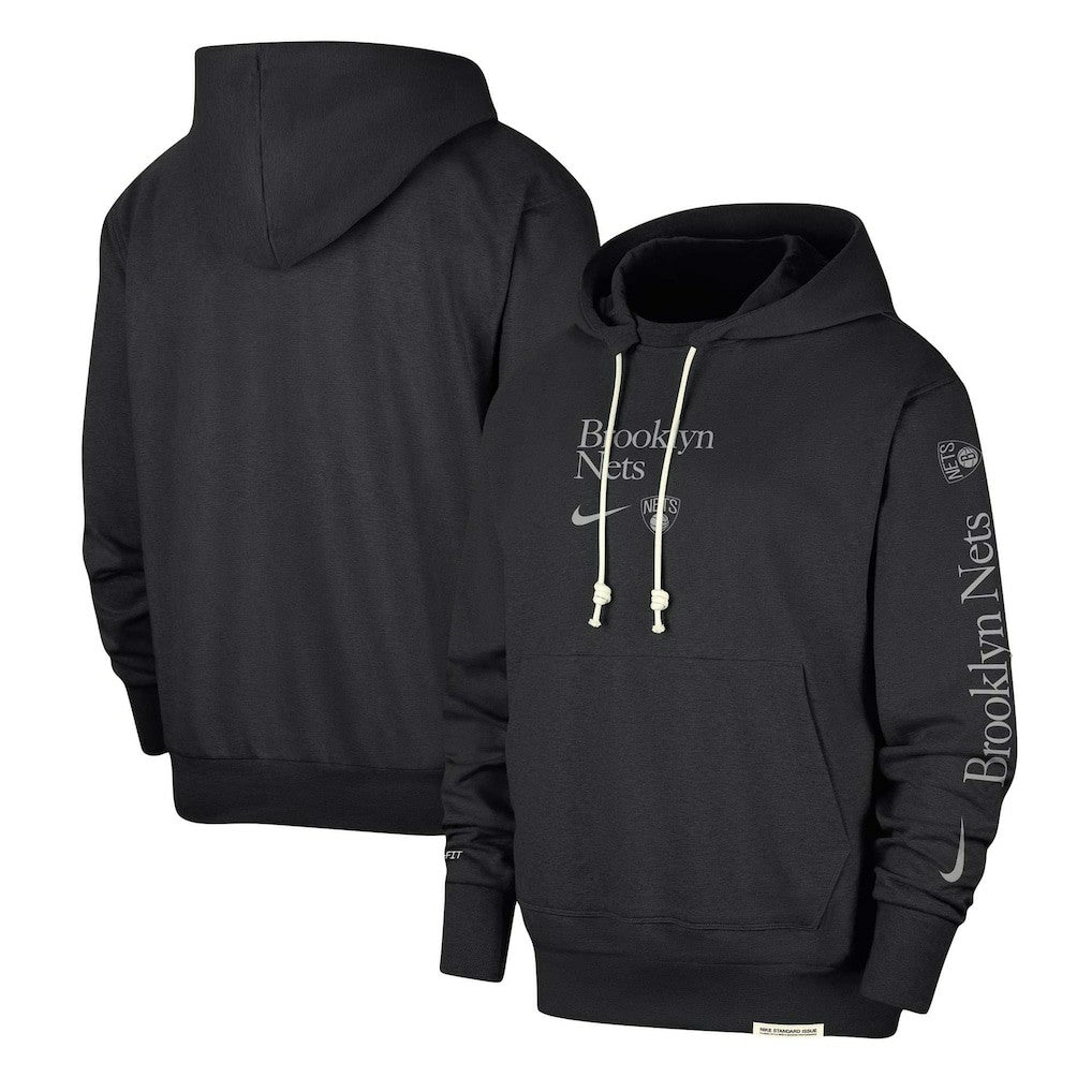 Brooklyn Nets Authentic Performance Pullover Hoodie Black - Nike