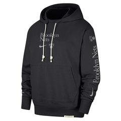 Brooklyn Nets Authentic Performance Pullover Hoodie Black - Nike