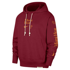 Miami Heat Authentic Performance Pullover Hoodie Red - Nike