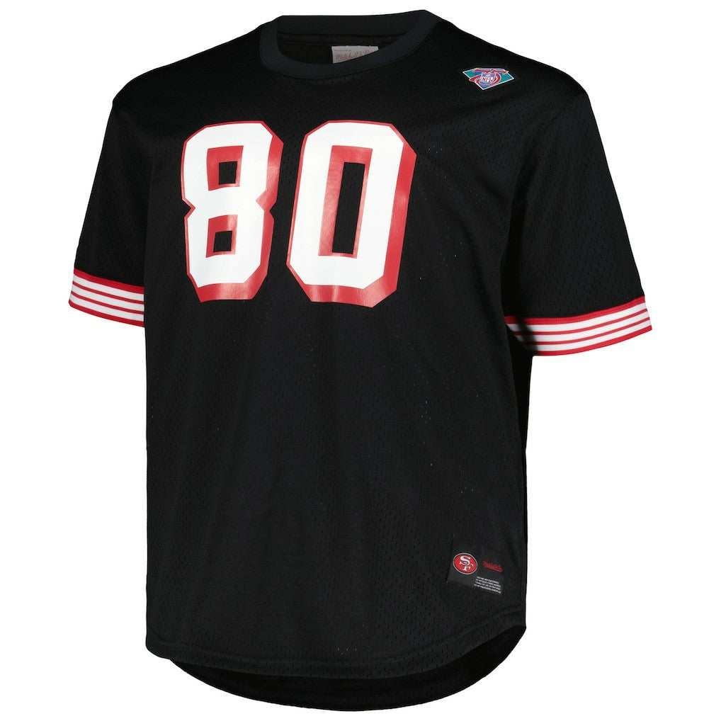 Jerry Rice San Francisco 49ers Big & Tall Mesh Player Name & Number Top - Black Tops