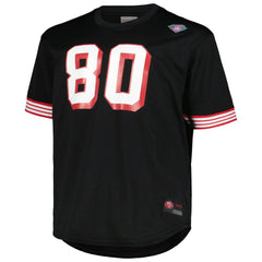 Jerry Rice San Francisco 49ers Big & Tall Mesh Player Name & Number Top - Black Tops