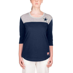 Dallas Cowboys New Era Women's 3/4 Sleeve T-Shirt - Navy T-shirts