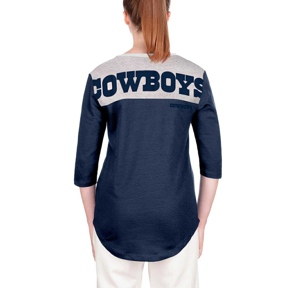 Dallas Cowboys New Era Women's 3/4 Sleeve T-Shirt - Navy T-shirts