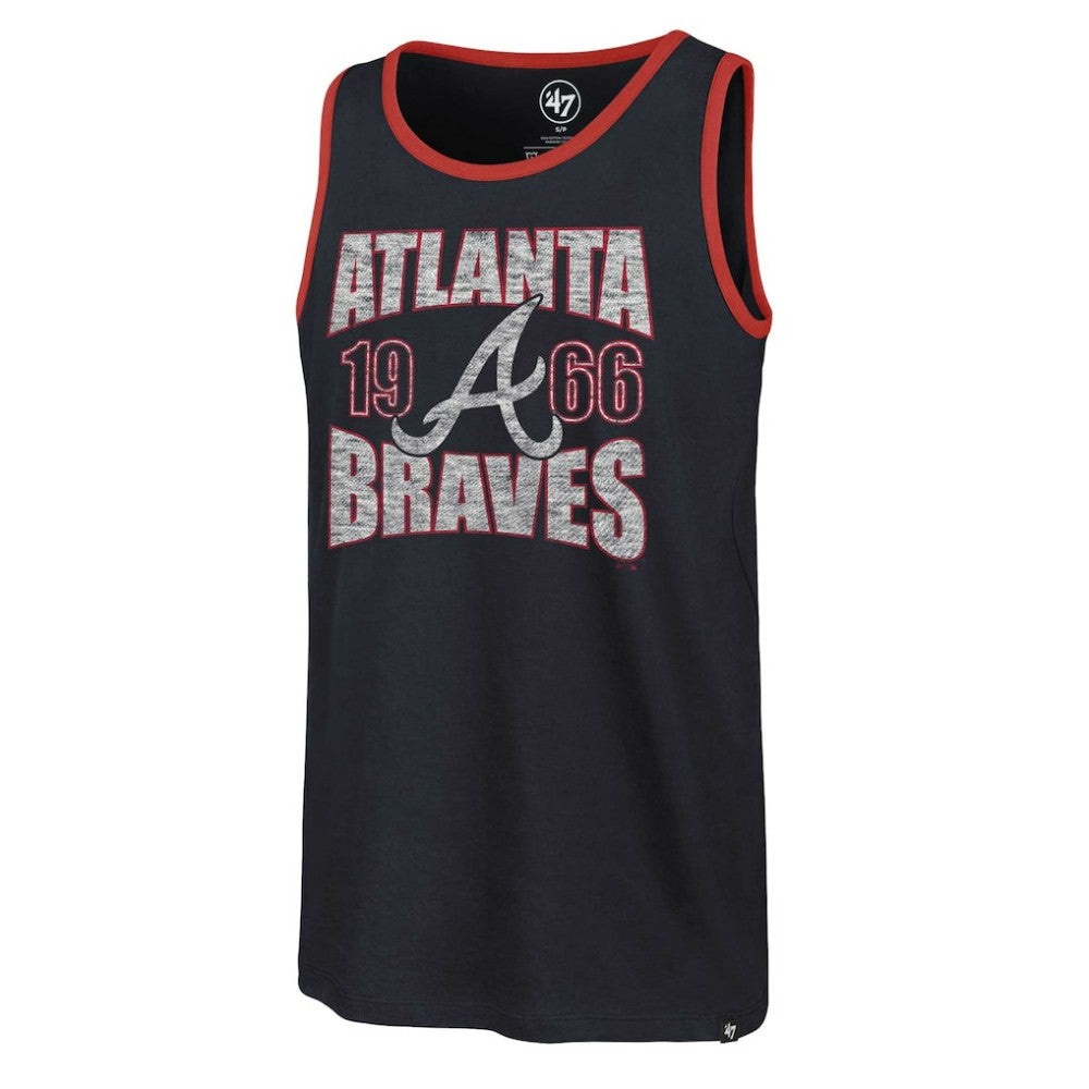 Atlanta Braves '47 Upload Franklin Tank Top - Navy Tanks