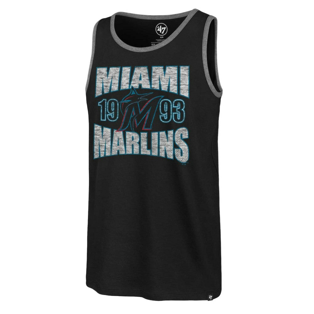 Miami Marlins '47 Upload Franklin Tank Top - Black Tanks
