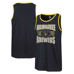 Milwaukee Brewers '47 Upload Franklin Tank Top - Navy Tanks
