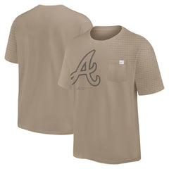 Atlanta Braves Nike Statement Max90 Pocket T-Shirt - Khaki T-shirts