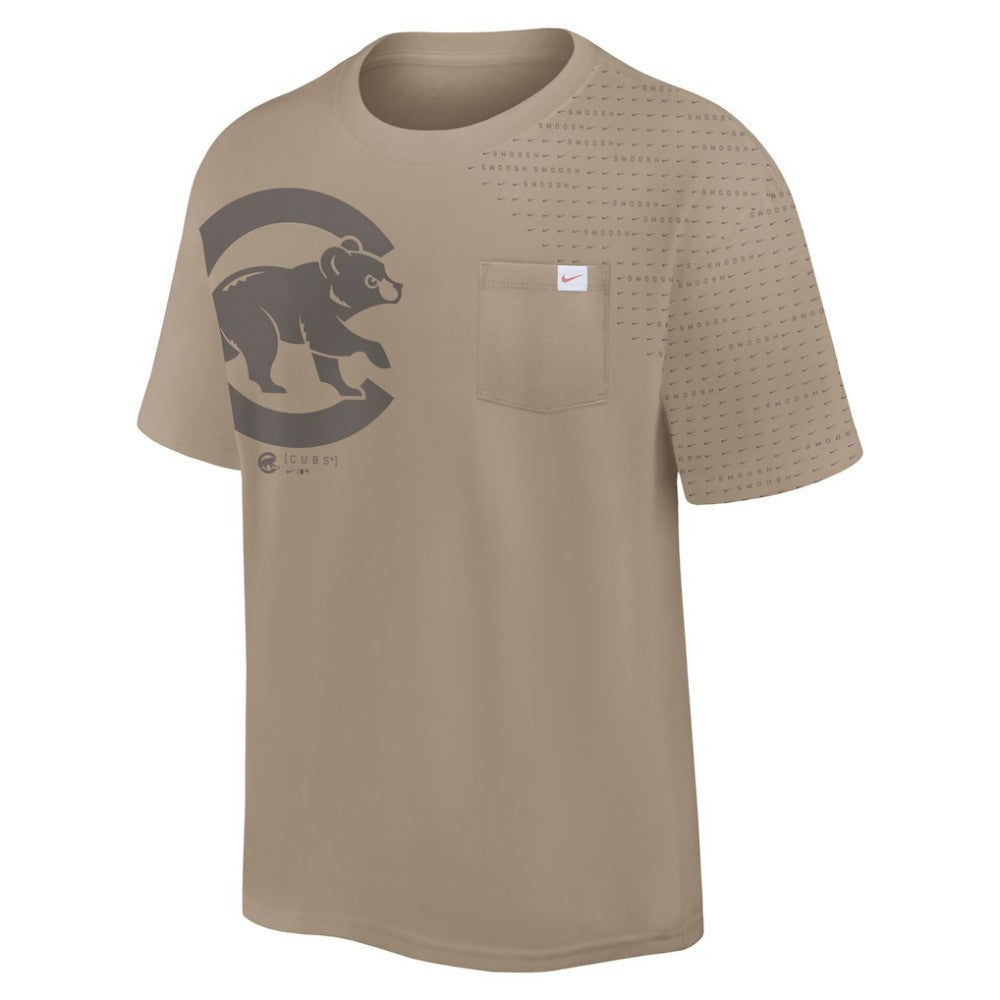 Chicago Cubs Nike Statement Max90 Pocket T-Shirt - Khaki T-shirts