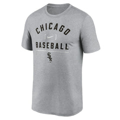 Chicago White Sox Nike Arch Baseball Stack Performance T-Shirt - Heather Charcoal T-shirts