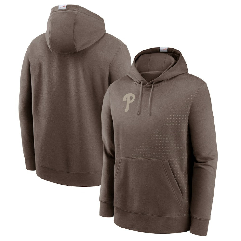 Philadelphia Phillies Nike Statement Pullover Hoodie - Light Brown Hoodies