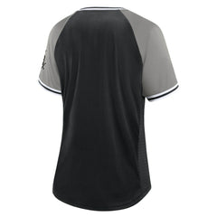 Chicago White Sox Fanatics Women's Glitz & Glam League Diva Raglan V-Neck T-Shirt - Black T-shirts