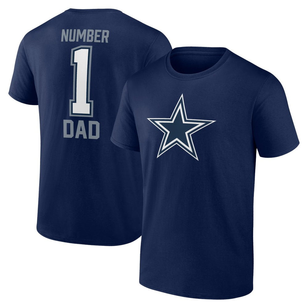 Dallas Cowboys Father's Day #1 Dad T-Shirt - Navy T-shirts