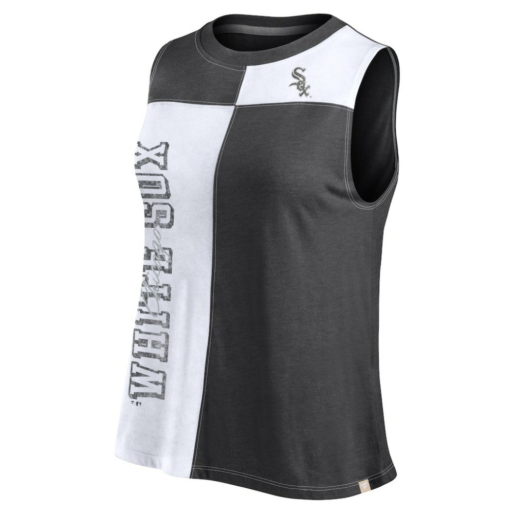 Chicago White Sox Fanatics Women's Color-Block Tank Top - Black/White Tanks