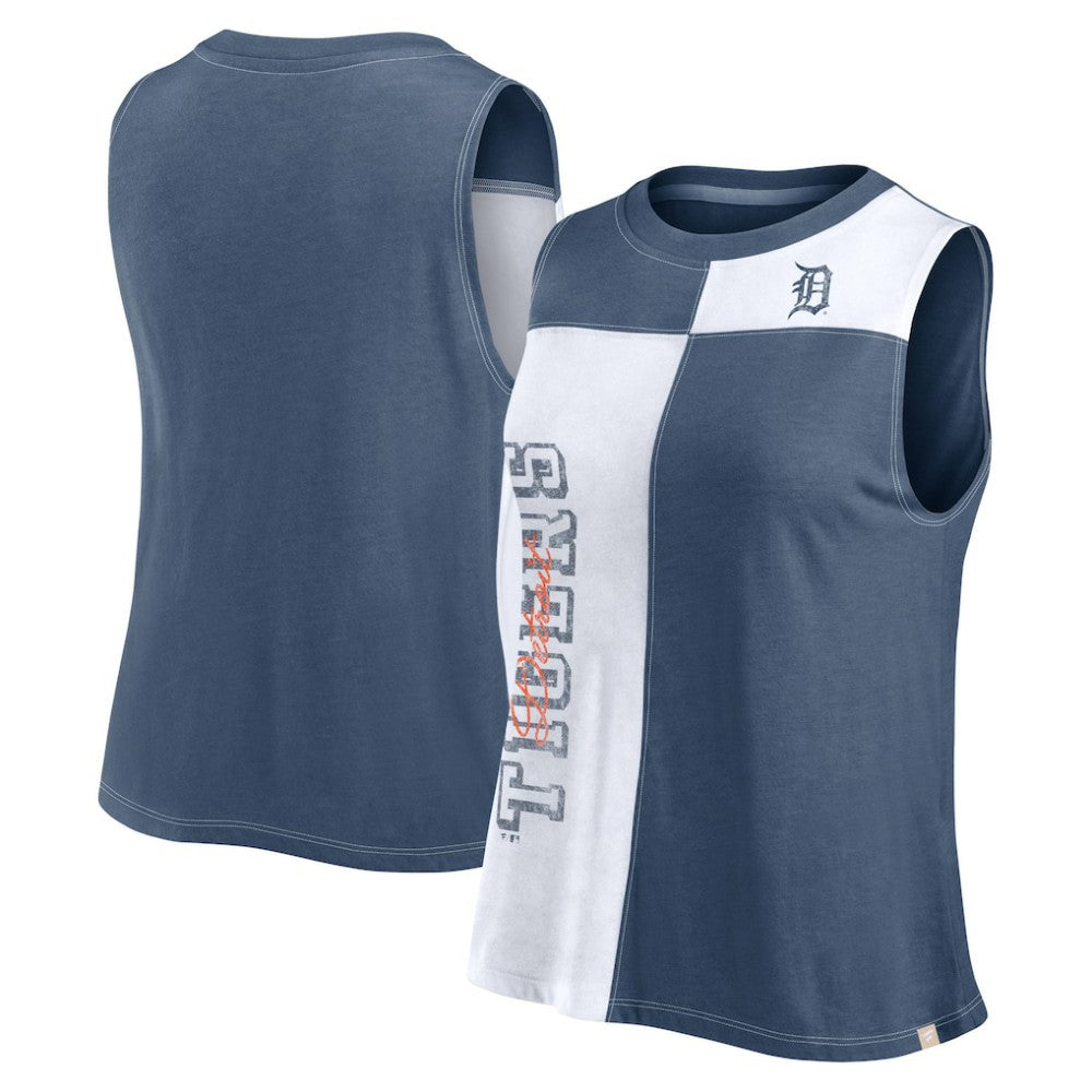 Detroit Tigers Fanatics Women's Color-Block Tank Top - Navy/White Tanks