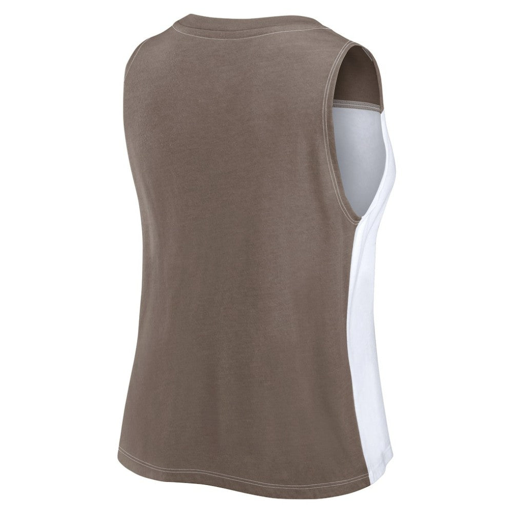 San Diego Padres Fanatics Women's Color-Block Tank Top - Brown/White Tanks