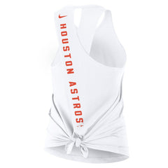 Houston Astros Nike Women's Open-Back Crisscross Dri-FIT Tank Top - White Tanks