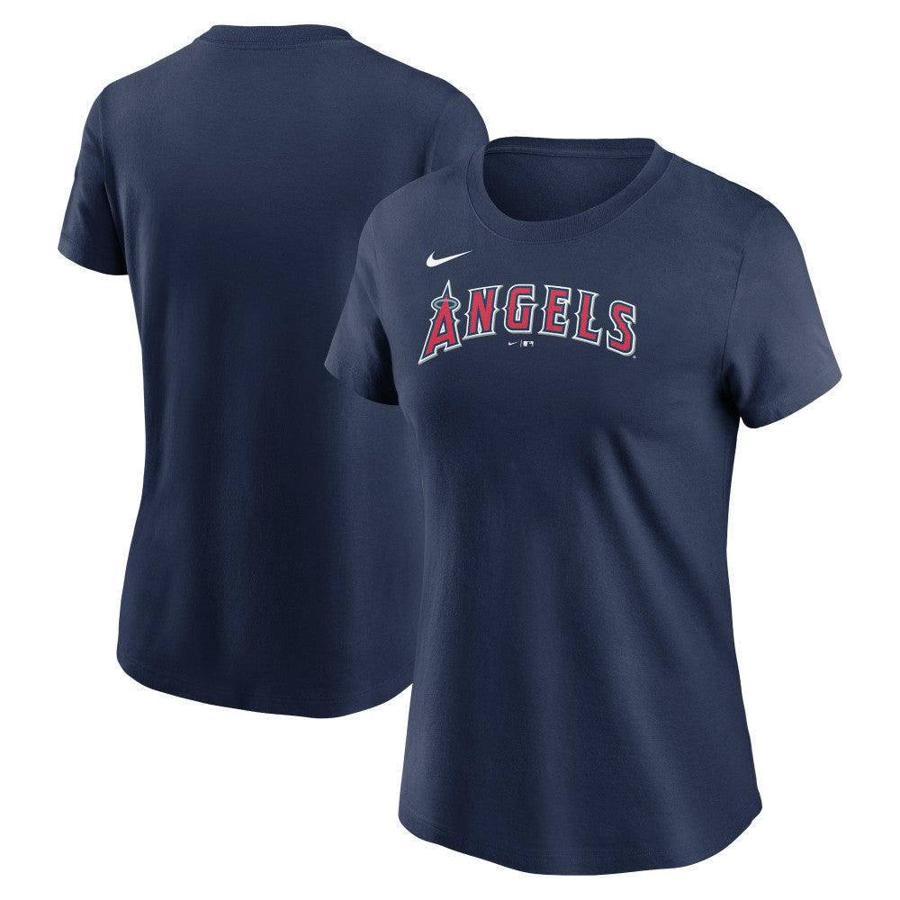 Los Angeles Angels Nike Women's Wordmark T-Shirt - Navy T-shirts