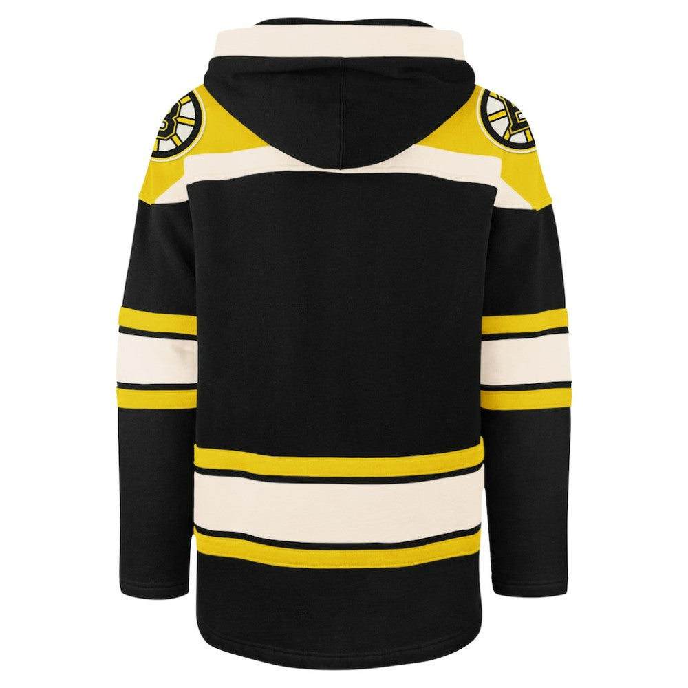 Boston Bruins '47 100th Anniversary Superior Lacer Pullover Hoodie - Black | US 200237988