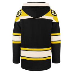 Boston Bruins '47 100th Anniversary Superior Lacer Pullover Hoodie - Black | US 200237988